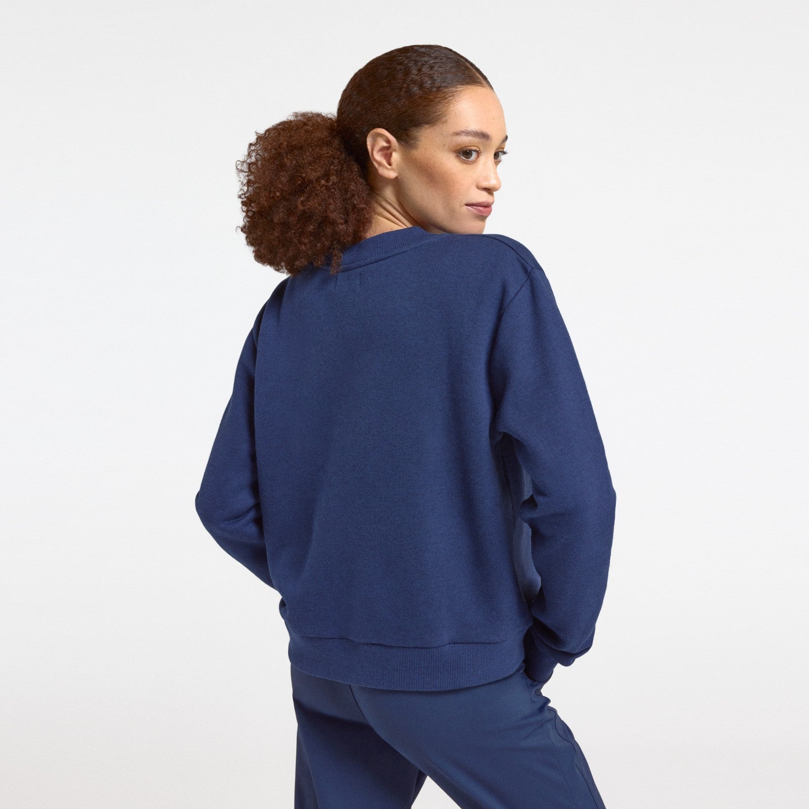 Women's Merino Blend Sweatshirt - Deep Navy - Image 2