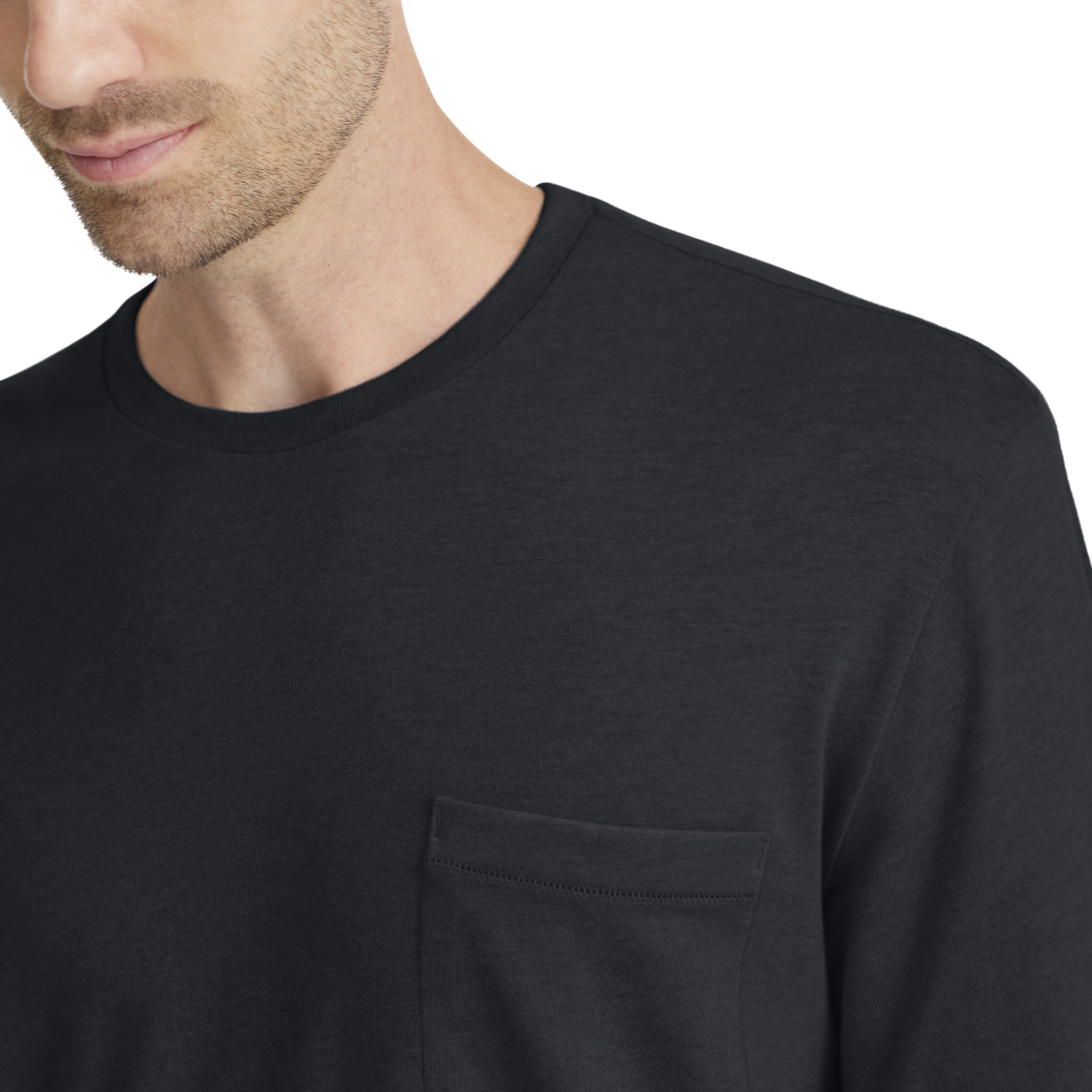 Men's Soft Merino Long Sleeve Tee - True Black - New Edition - Image 2