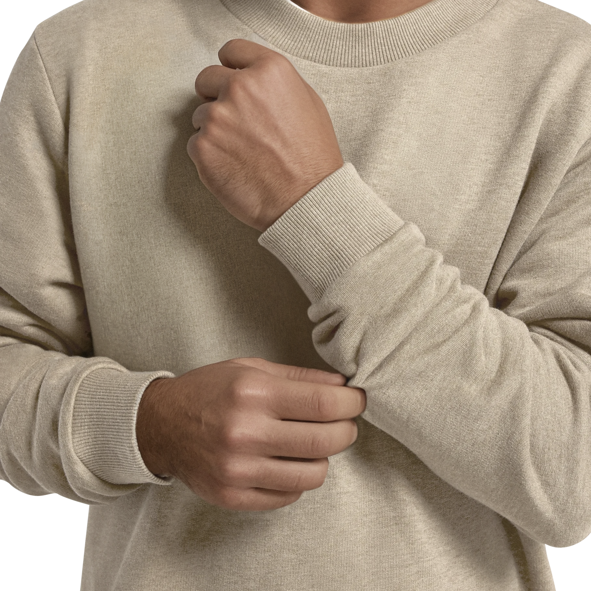 Men's Merino Blend Sweatshirt - Rugged Beige - Image 4