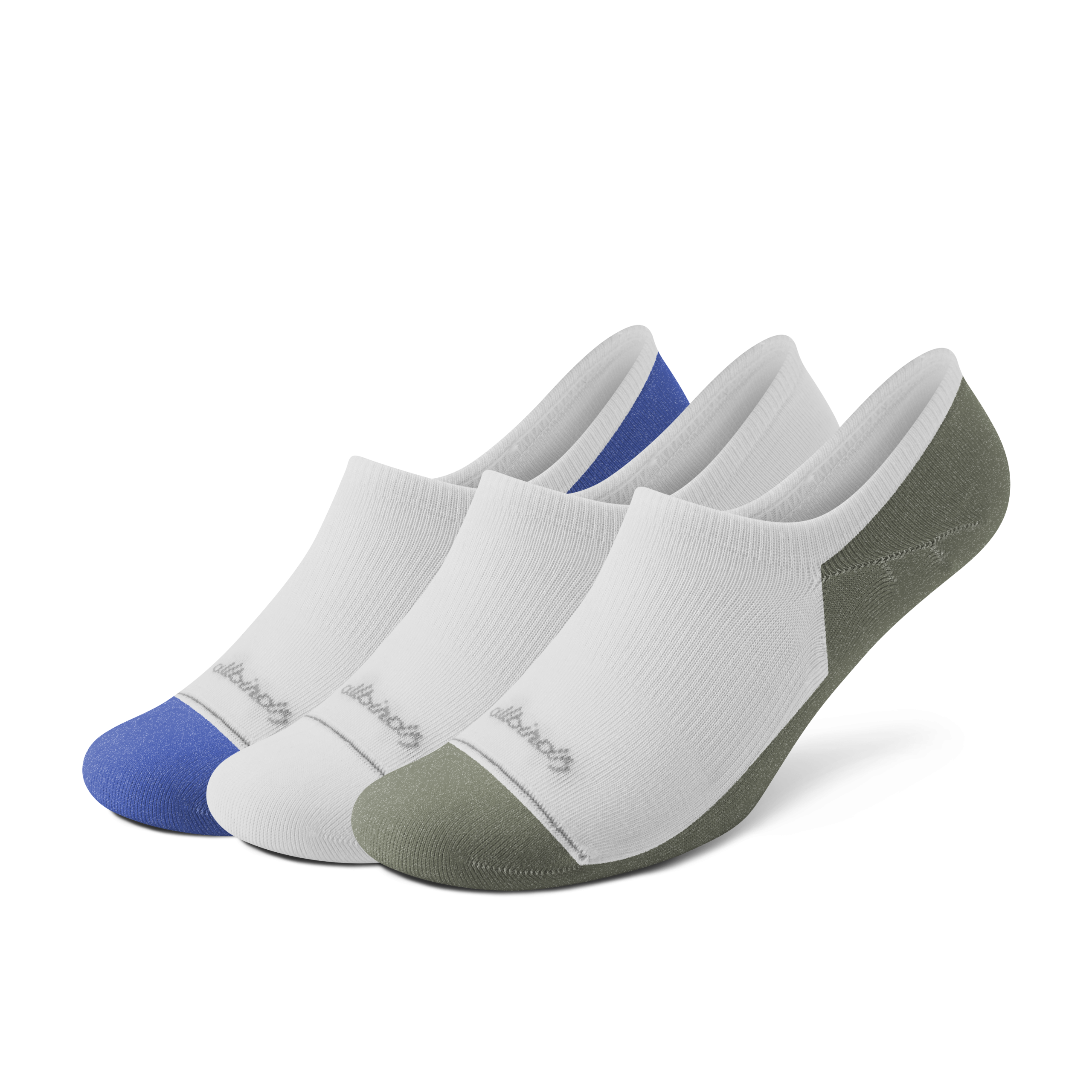 Anytime No Show Sock - Blizzard/Royal Blue/Thunder Green