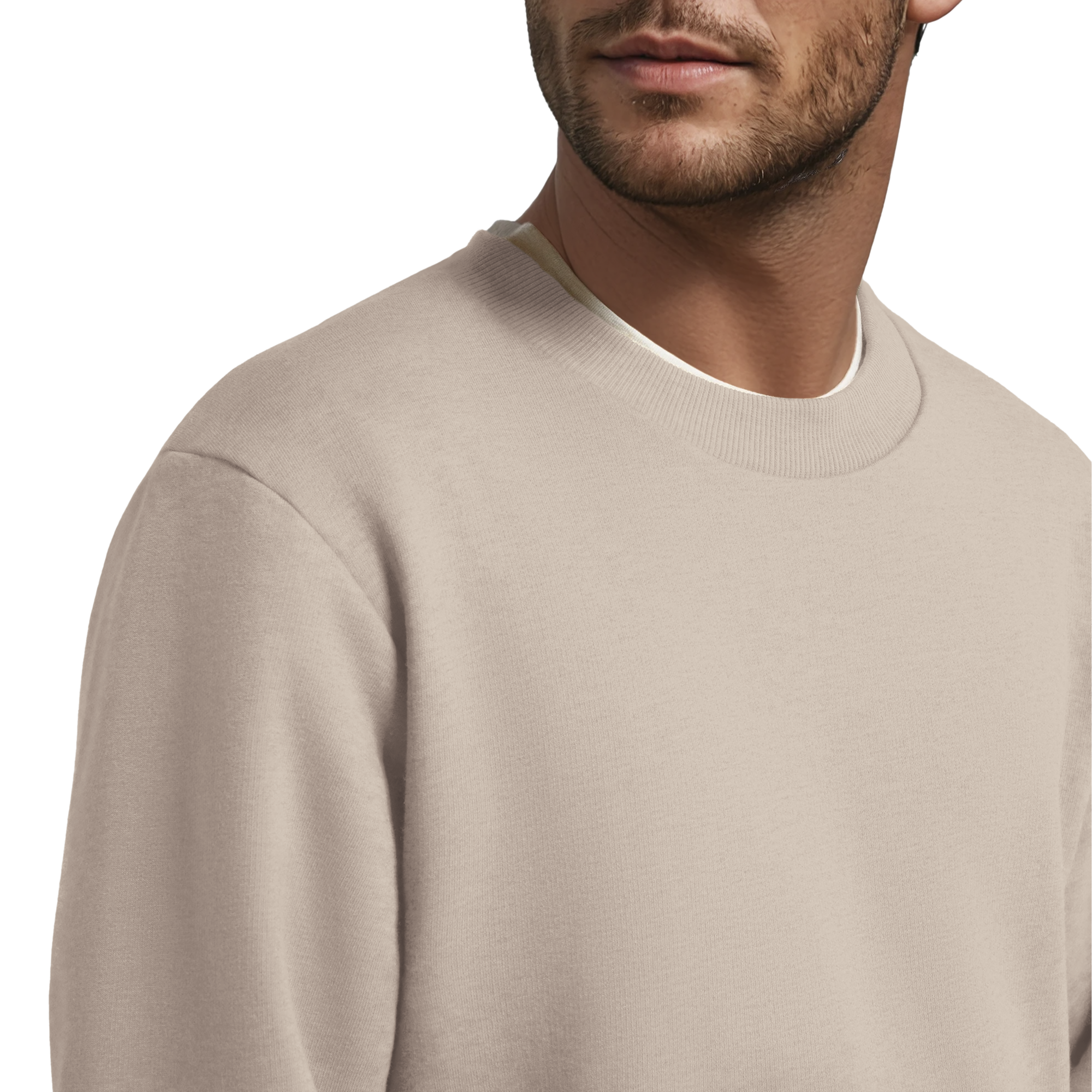 Men's Merino Blend Sweatshirt - Mushroom - Image 3