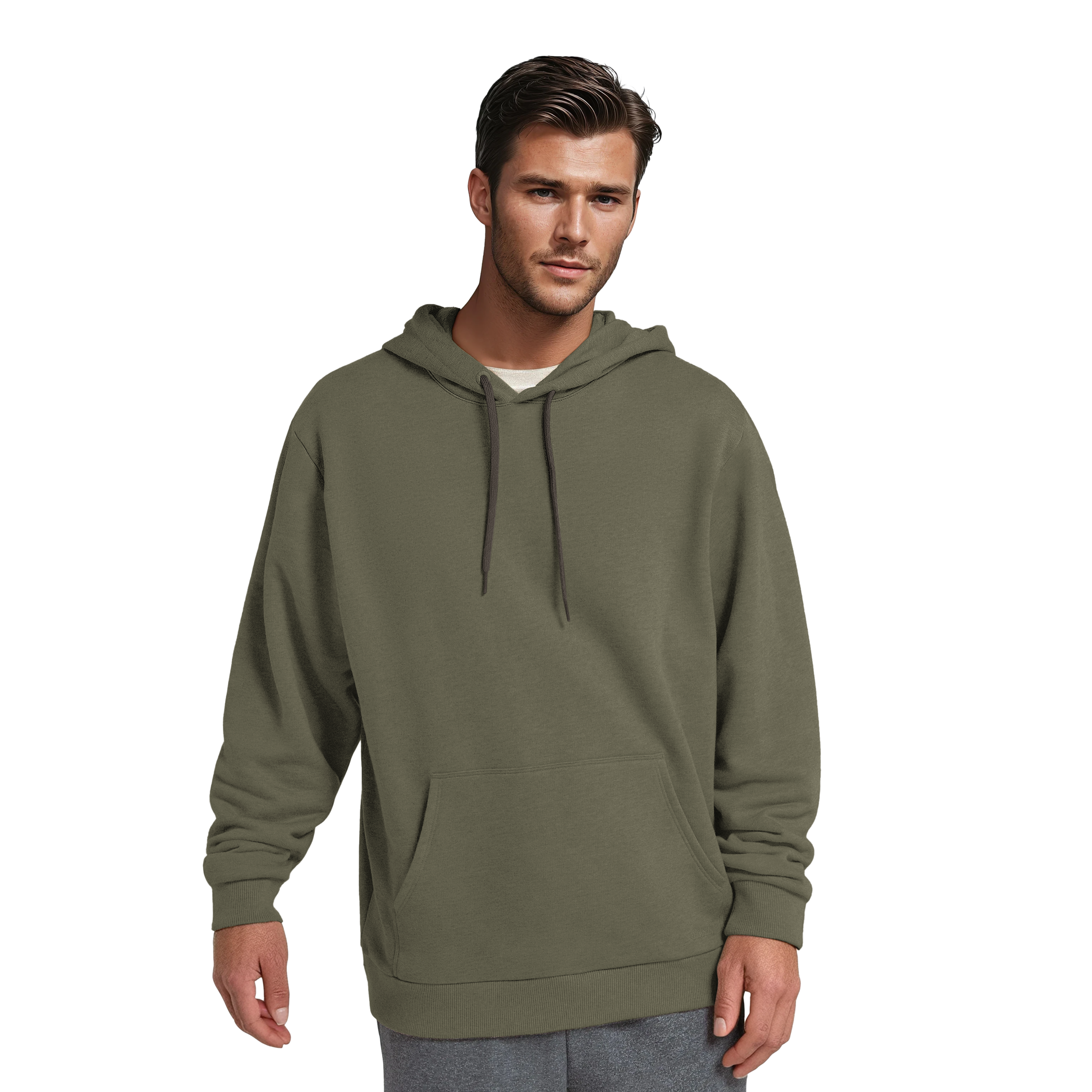 Unisex Merino Blend Hoodie - Burnt Olive