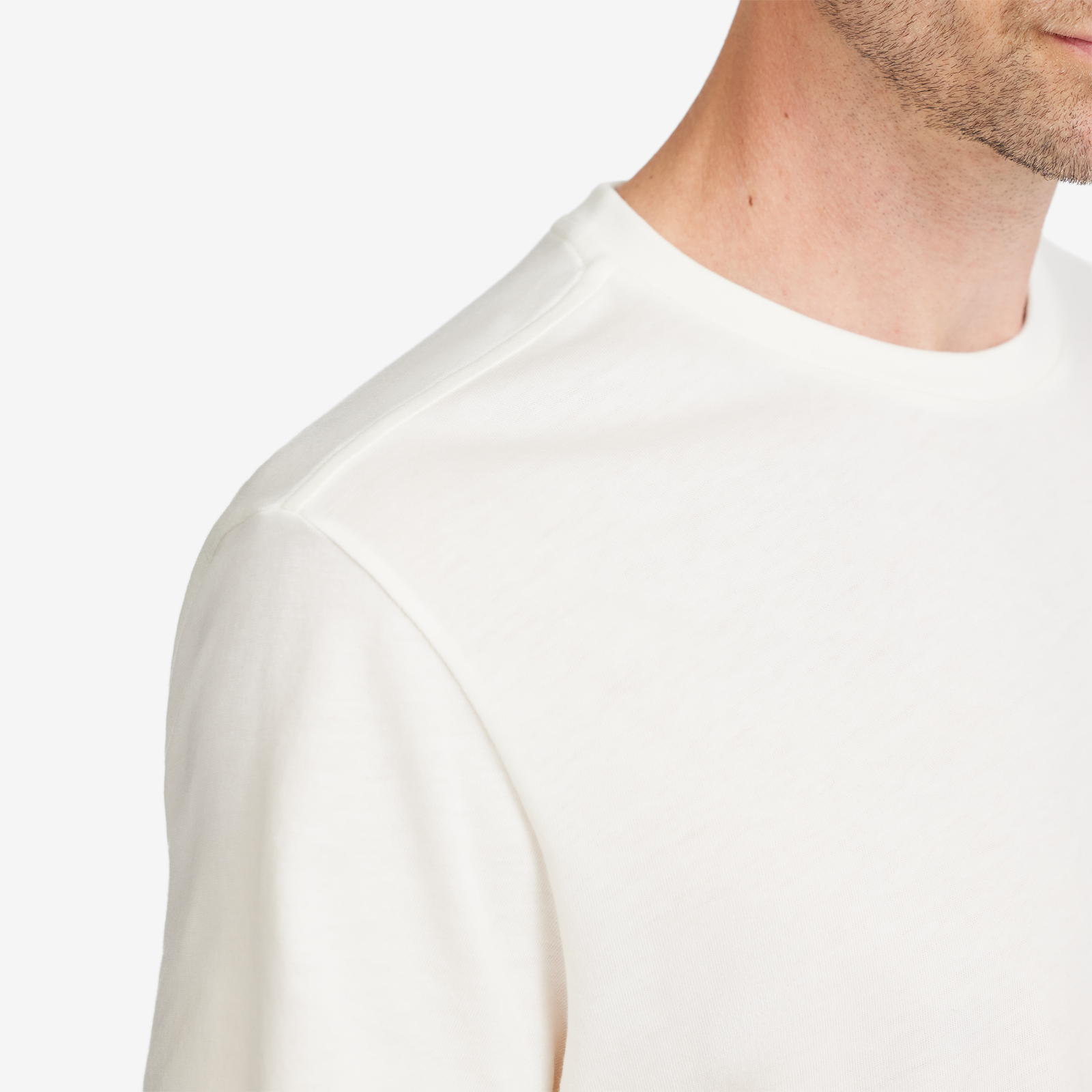 Men's Soft Merino Tee - Natural White - Image 2